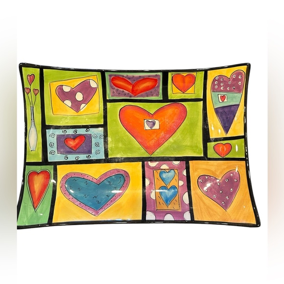 Stunning vintage heart ceramic wall hanging.  Beautiful piece of art. - Picture 1 of 3